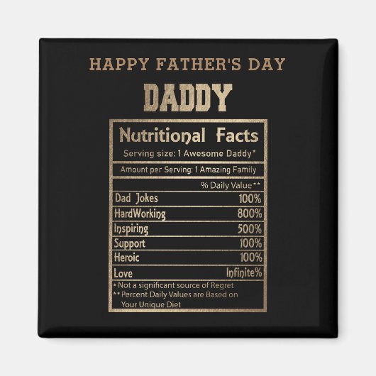 pappa food facts vaderdag magnet (Voorkant)