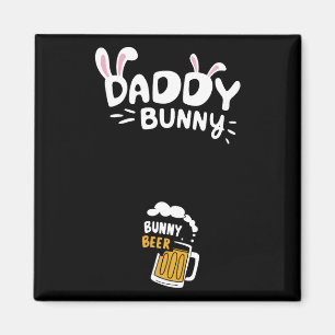 pappa konijn paasvrouw Shirt zwanger mam matching  Magneet