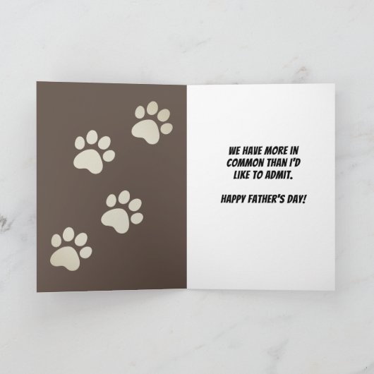 Pappa peuter pat pat uit een kat op Vaderdag Kaart (Binnen)