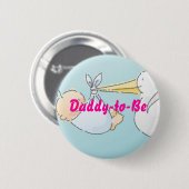 Pappa-to-be Ronde Button 5,7 Cm (Voorkant /achterkant)