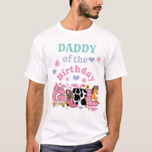 Pappa van de Birthday Girl Rodeo Cowgirl T-shirt