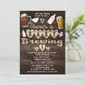 Pappa van de brouwerij van de baby om stelletjes t kaart (Staand voorkant)