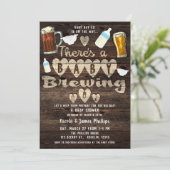 Pappa van de brouwerij van de baby om stelletjes t kaart (Staand voorkant)