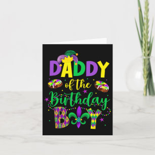 Pappa van de Verjaardag Jongen Shirt Mardi Gras Da Kaart