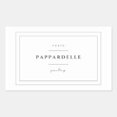 Pappardelle Pasta Food Label Stickers (Voorkant)
