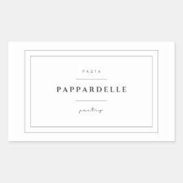 Pappardelle Pasta Food Label Stickers