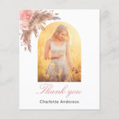 Pappas gras blush roze dank je kaart (Voorkant)