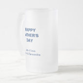 Pappa's plezier ontspannen en drink bier blauwe mo matglas bierpul (Voorkant links)