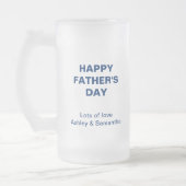 Pappa's plezier ontspannen en drink bier blauwe mo matglas bierpul (Links)