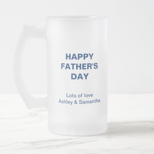 Pappa's plezier ontspannen en drink bier blauwe mo matglas bierpul (Links)