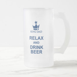 Pappa's plezier ontspannen en drink bier blauwe mo matglas bierpul