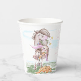 Pappbecher für Osterparty mit Pferd und Osterhase Papieren Bekers