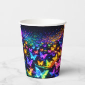 Pappbecher mi Schmetterlingsmotuv Papieren Bekers (Achterkant)