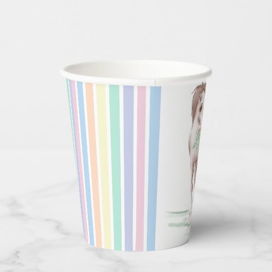 Pappbecher Osterparty mit Pferd und Osterhase Papieren Bekers (Rechts)