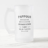 Pappel | Funny Grandfather is voor oude jongens Matglas Bierpul (Links)