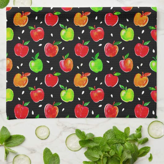 Pappelpatroon Waterverf Theedoek (Gevouwen)