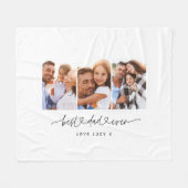 papper een leuk modern script multi foto gift fleece deken (Voorkant (Horizontaal))