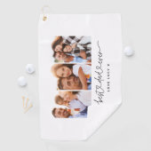 papper een leuk modern script multi foto gift golfhanddoek (Insitu)