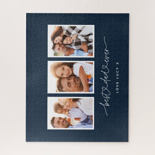 papper een leuk modern script multi foto gift legpuzzel (Verticaal)