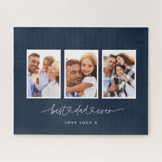 papper een leuk modern script multi foto gift legpuzzel (Horizontaal)