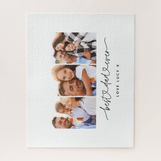 papper een leuk modern script multi foto gift legpuzzel (Verticaal)