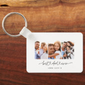 papper een leuk modern script multi foto gift sleutelhanger (Achterkant)