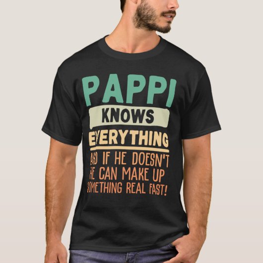 Pappi weet alles van het Shirten van 60th Gifts Fu T-shirt (Voorkant)