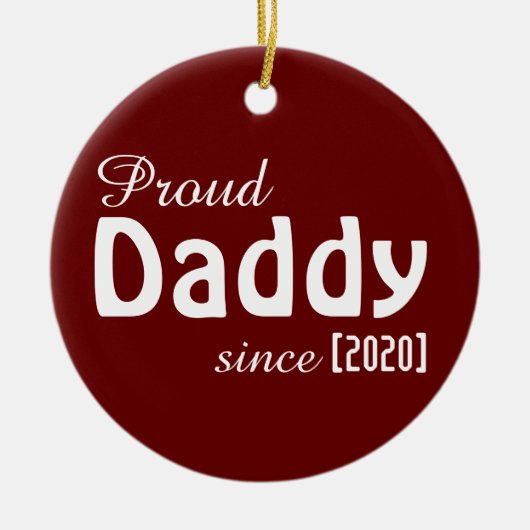 pappie sinds ornament! keramisch ornament (Voorkant)