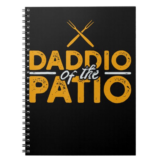 Pappie Van Het Tuinterras Grappige Grill BBQ Notitieboek (Voorkant)