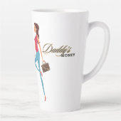 Pappie's Geld, Cute & Brutaal Tiener Meisje, Grapp Latte Mok (Rechts)