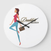 Pappies Geld, Schattig en Pittig Tiener Meisje, Gr Grote Klok (Voorkant)