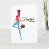 Pappies Geld, Schattige & Vlotte Tiener, Grappig Kaart (Voorkant)