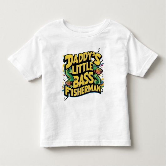 Pappies Kleine Bass Visser  Kinder Shirts (Voorkant)