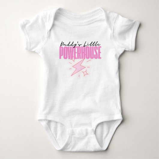Pappies kleine krachtpatser roze romper (Voorkant)