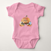 "Pappies Kleine Pompoentje" Grappige Herfst Puns P Romper (Voorkant)