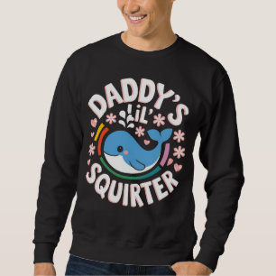 Pappie's Kleine Spuitende Pastel Walvis Hartjes Trui