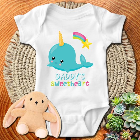 Pappies Zoeteliefje Blauwe Kawaii Narwal Romper