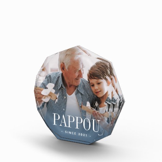 Pappou Grandpa Jaar ingesteld Fotoblokken (Rechts)