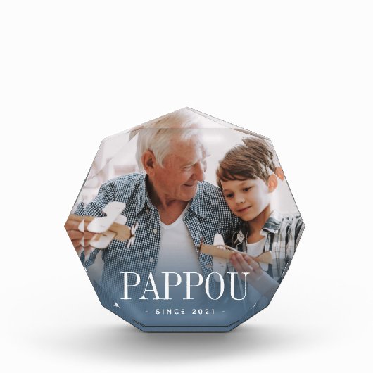 Pappou Grandpa Jaar ingesteld Fotoblokken (Voorkant)