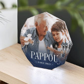 Pappou Grandpa Jaar ingesteld Fotoblokken