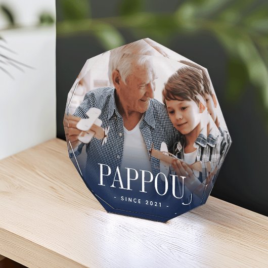 Pappou Grandpa Jaar ingesteld Fotoblokken