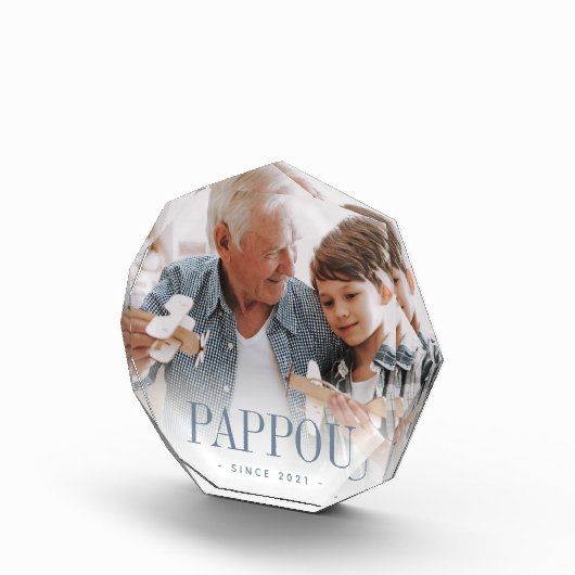 Pappou Grandpa Jaar ingesteld Fotoblokken (Rechts)