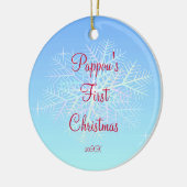 Pappou's eerste kerstsnowflake Ornament (Links)