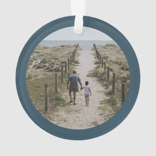 Pappous Griekse grootvader foto kerstmis Ornament (achterkant)