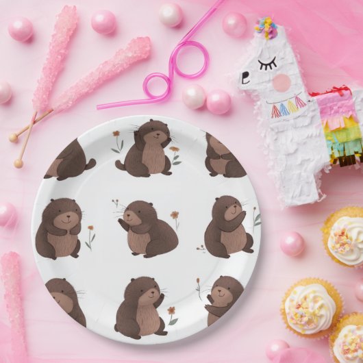 Pappteller "Otto der braune Maulwurf" Papieren Bordje (Feest)