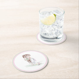 Pappuntersetzer Ostermotiv, Pferd und Hase Ronde Kartonnen Onderzetter