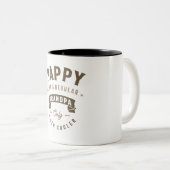 Pappy als een gewone opa maar veel koeler tweekleurige koffiemok (Voorkant rechts)