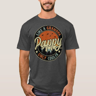 Pappy als een opa alleen koel--terugband t-shirt
