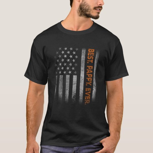 Pappy American Flag Vaderdag voor Pappy vanaf dag  T-shirt (Voorkant)