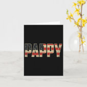 Pappy Bold Patriottische Amerikaanse Vlag Vaderdag Kaart (Gele Bloem)